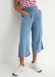 bonprix Culotte aus Lyocellstoff, weiter Schnitt, luftiges Design, Loose Fit Passform