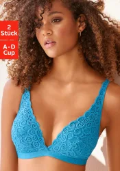 petite fleur Bralette-BH Packung, ohne Bügel aus Spitze, Dessous