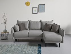 INOSIGN Ecksofa »Asra«, incl. Bettfunktion und Bettkasten, Seitentasche im Armteil, Federkern