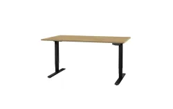 CONTINI, Unsere Neuheiten, CONTINI höhenverstellbarer Bürotisch 2.0x0.9m Eiche / Gestell ET225E schwarz RAL 9005, Produkte & Wohnen