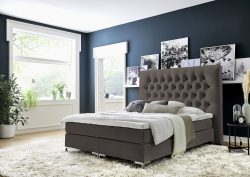 ATLANTIC home collection Boxspringbett, mit Topper und extra hohem Kopfteil