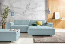 INOSIGN Ecksofa »Sapporo«, wahlweise Bettfunktion oder Sitztiefenverstellung, Federkern