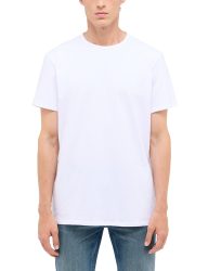 Mustang - T-Shirt  2er Pack Bequem sitzend-Style Allen 2-Pack, für Herren, Weiss, Größe L