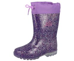 Lico Gummistiefel GLITTER BLINKY gefüttert in lila in Gr. 29