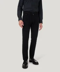 Pierre Cardin - Lyon 5-Pocket Pants Tapered Fit Ceramica, für Herren, Schwarz, Größe W33