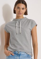 Cecil Kurzarmshirt Sommershirt mit Funnel Neck und Streifen
