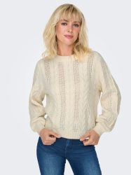 Only - Pullover, für Damen, Beige, Größe M