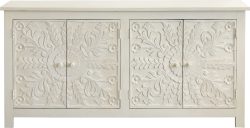 Home affaire Sideboard »Fenris«, aus massiven, pflegeleichten Mangoholz, mit dekorativen Schnitzereien, Breite 175 cm