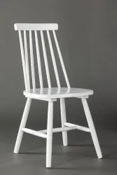Stuhl 2er-Set Kobula Weiss Holz B 43 cm - Material: Gummibaum - Stuhl 2er-Set