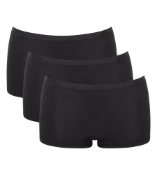 Sloggi - Slip  3er Pack Bequem sitzend-GO Daily Cotton Short 3P, S, Schwarz