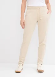 bonprix Jerseyhose aus Viskose, Polyester und Elasthan, mit Bequembund und Kordelzug