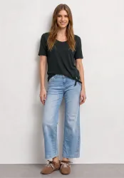 Kurzarm Shirt mit Knotendetail
