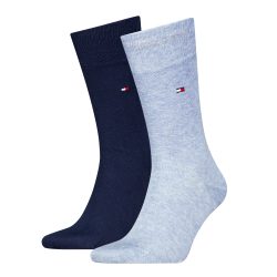 Tommy Hilfiger - Duopack, wadenlange Socken, für Herren, Hellblau, Größe 43-46