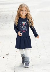 Arizona Jerseykleid »HAPPY GLITZER TAG«