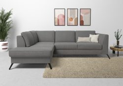 sit&more Ecksofa, inklusive Sitztiefenverstellung, wahlweise mit Bettfunktion, 15cm hoch