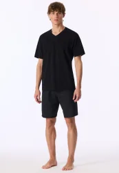 Uncover by Schiesser - Pyjama  Bequem sitzend, für Herren, Schwarz, Größe L