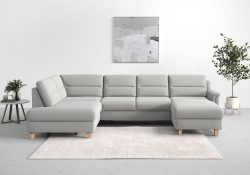 sit&more Wohnlandschaft »Farö«, inklusive Federkern, mit naturfarbenen Füssen, wahlweise mit Bettfunktion und Bettkasten