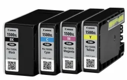 Canon PGI-1500XLBK/C/M/Y Original Tintenpatrone 9182B004 Schwarz, cyan, magenta, gelb 4 Stück Multipack