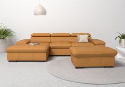 Home affaire Ecksofa »Alberto«, wahlweise mit Bettfunktion, inkl. Kopfteilverstellung, mit Recamiere