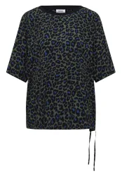 Kurzarm Blusenshirt mit Leo