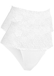bonprix Shapingslip Packung, 2 Stk. mit Spitze, mit Netzfutter, eng anliegende Passform, 2er Pack