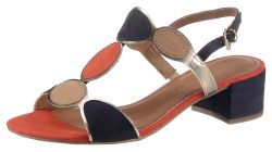 MARCO TOZZI Sandalette, Blockabsatz, Sommerschuh, Riemchensandale mit verstellbarer Schnalle