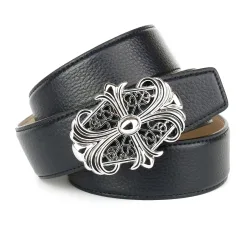 Anthoni Crown Ledergürtel mit eleganter Motiv-Schliesse