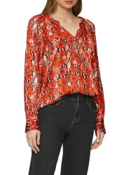 s.Oliver Langarmbluse mit All-Over Print