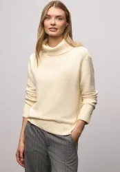 STREET ONE Rollkragenpullover mit feinem Strickmuster