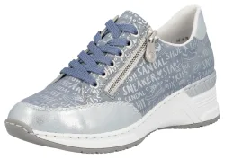 Rieker Sneaker mit Lettern bedruckt, Freizeitschuh, Halbschuh, Schnürschuh