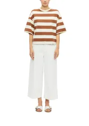 s.Oliver Kurzarmshirt Gestreiftes Sommershirt / Oversize und kurz