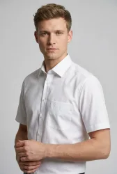 MARVELIS Kurzarmhemd modern fit, Busnesshemd, New Kentkragen, bügelfrei