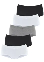 Vivance Panty 5er-Pack, mit breitem Bündchen ohne zusätzliches Gummi