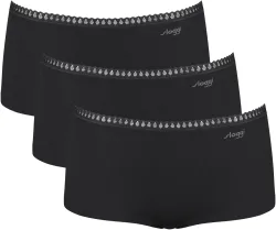 Sloggi - Panty  3er Pack Bequem sitzend-GO Crush Short C3P, für Damen, Schwarz, Größe XXL