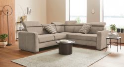 sit&more Ecksofa »Bologna«, inklusive Kopfteilverstellung und Federkern, wahlweise mit Bettfunktion und Schubkasten