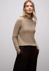 STREET ONE Langarmshirt in Ripp-Optik