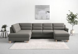 sit&more Wohnlandschaft »Farö«, inklusive Federkern, mit naturfarbenen Füssen, wahlweise mit Bettfunktion und Bettkasten