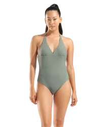 Arena W Arena Monocromo One Piece Swimsuit Badeanzug Damen, grün, Grösse: M