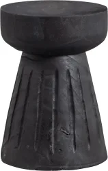 mutoni - Hocker Borre Holz rund 28x28, One Size, Schwarz