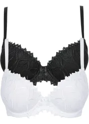 bonprix Schalen-BH mit zarter Stickerei (2er Pack)schwarz 100Damen