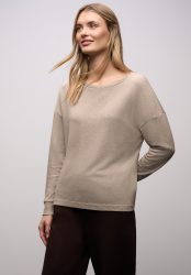 STREET ONE Langarmshirt im Melange Look