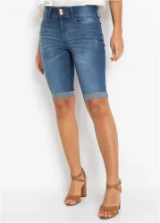 bonprix Bermudas aus Baumwolle mit Elasthan, schmale Passform