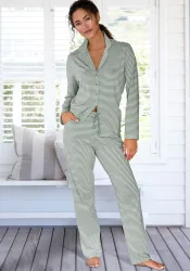 Vivance Dreams by Lascana Pyjama Set, 2 tlg. mit feinem Streifenmuster