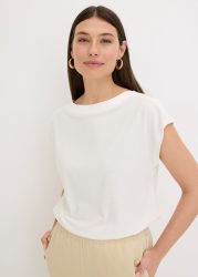 bonprix T-Shirt Oversize-Passform, Kurzarm-Design, mit Satinpasse