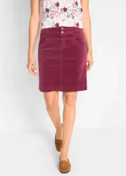 bonprix Cordrock aus elastischem Baumwoll-Mixrot 36Damen