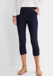 bonprix Capri-Leggings in Jeansoptikblau 48Damen