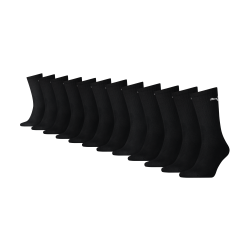 Puma - Unisex Crew Socken 12er-Pack, für Damen, Schwarz, Größe 43-46
