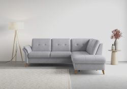 sit&more Ecksofa »Göteborg«, inklusive Sitztiefenverstellung und Federkern, wahlweise mit Bettfunktion und Bettkasten