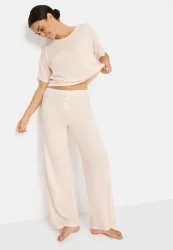 LSCN by LASCANA Pyjama Set, 2 mit kleiner Zierknopfleiste an der Hose
