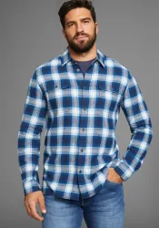 Mans World Flanellhemd mit Brusttaschen
